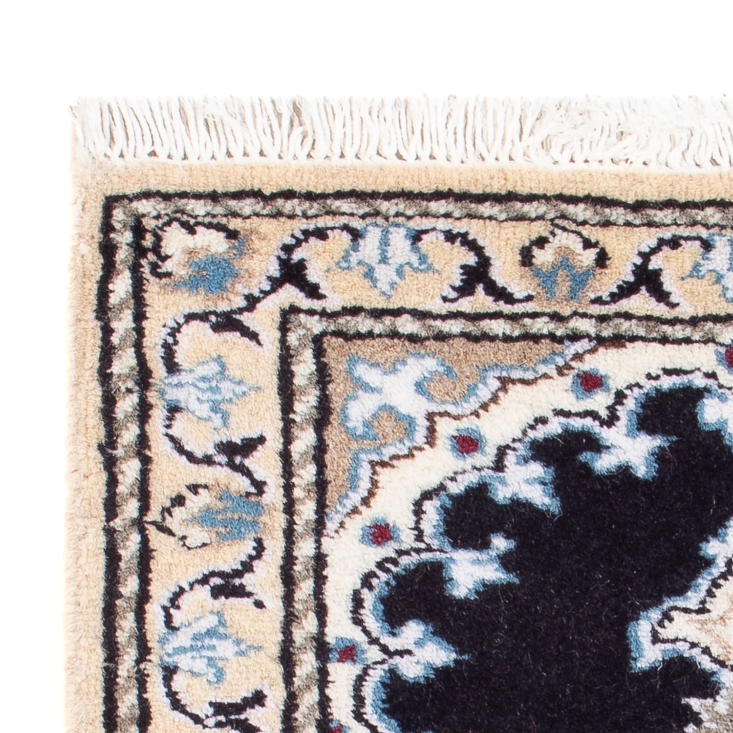 Tapis persan - Nain - Royal - 60 x 40 cm - bleu foncé