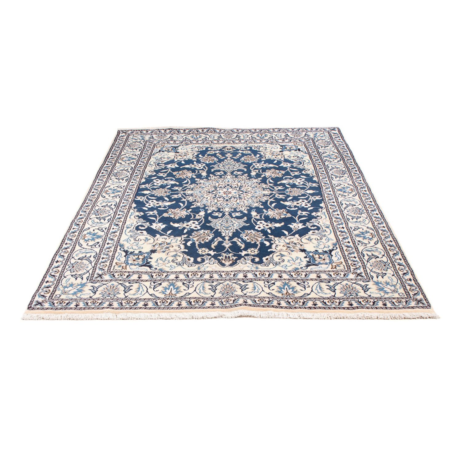 Tapis persan - Nain - Royal - 212 x 145 cm - bleu