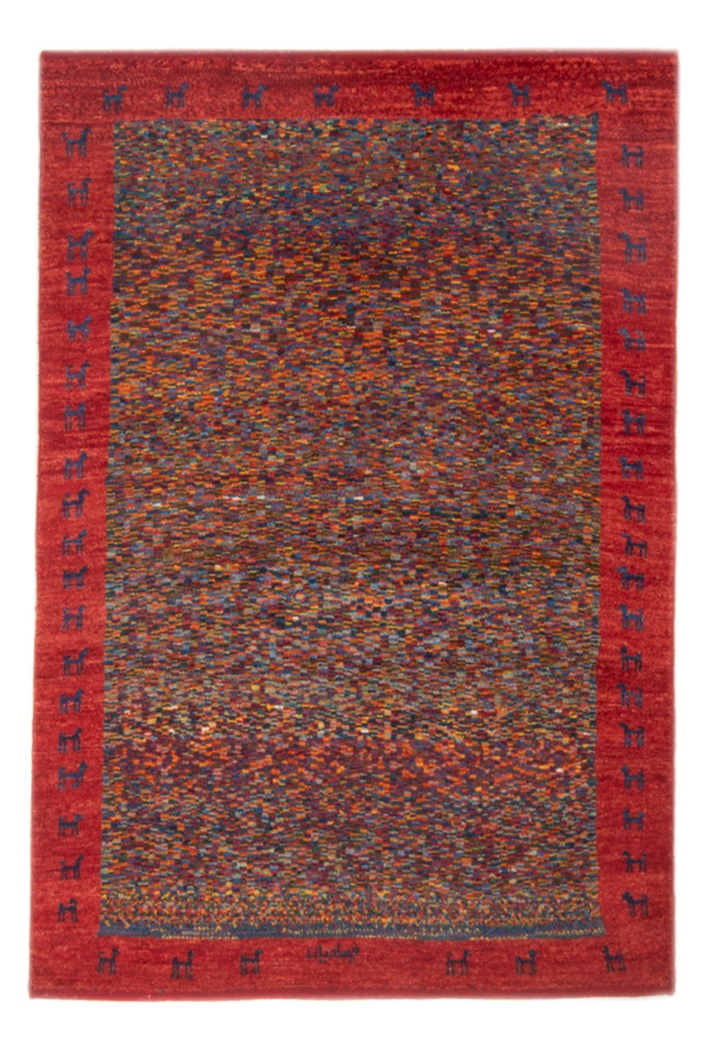 Tapis Gabbeh - Persan - 147 x 100 cm - multicolore