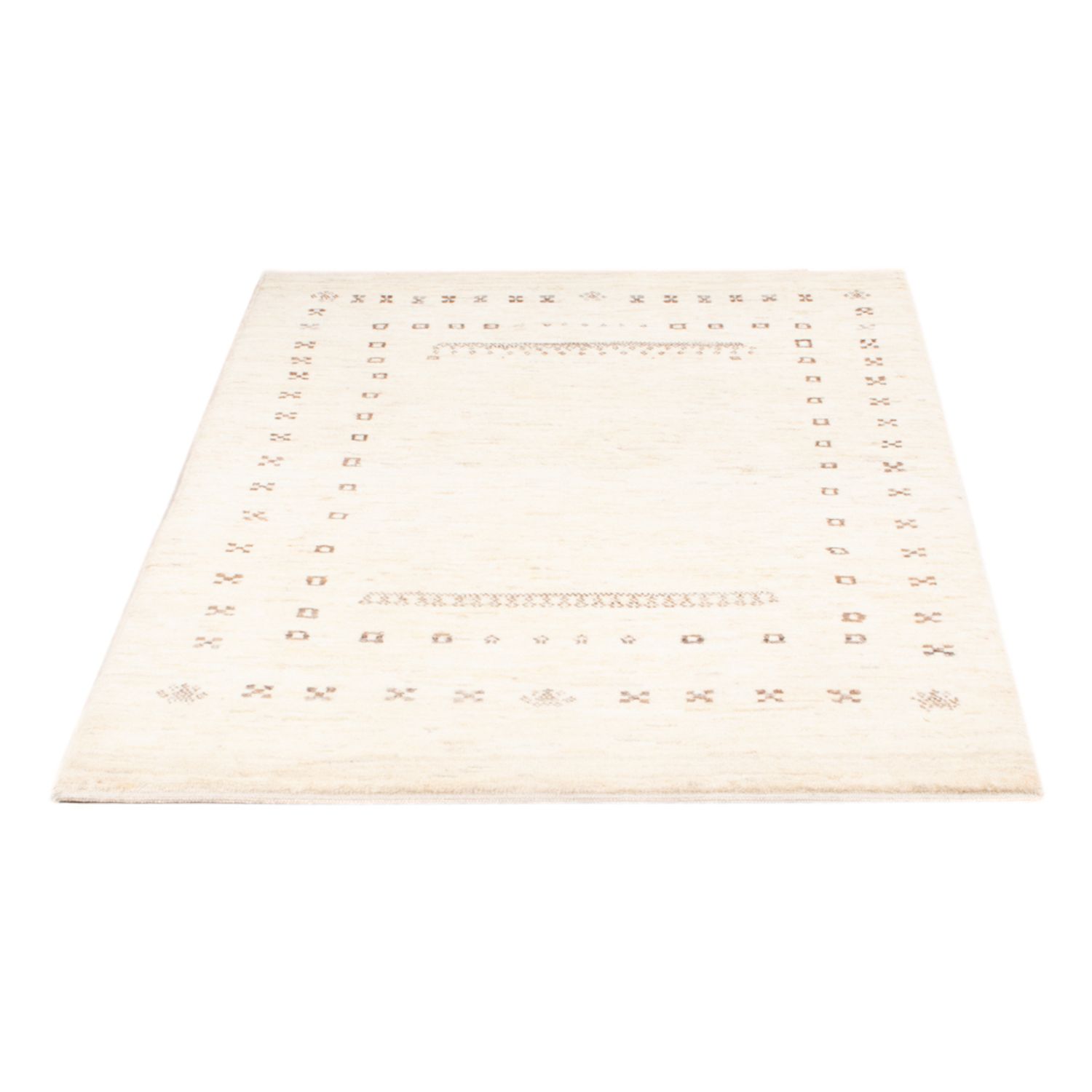 Tapis Gabbeh - Persan - 144 x 97 cm - beige clair