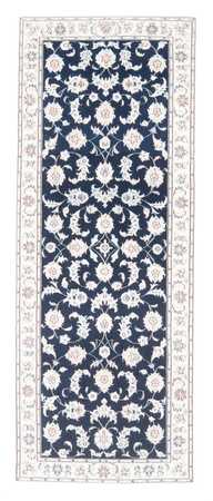 Alfombra de pasillo Alfombra Persa - Nain - Real - 198 x 81 cm - azul oscuro