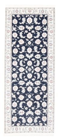 Tapis de couloir Tapis persan - Nain - Royal - 197 x 80 cm - bleu foncé