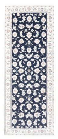 Corredor Tapete Persa - Nain - Royal - 200 x 80 cm - azul escuro