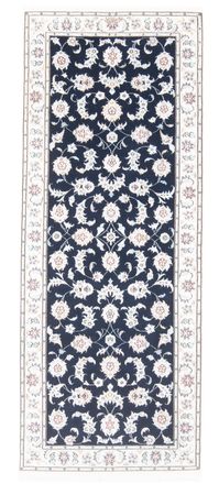 Corredor Tapete Persa - Nain - Royal - 202 x 78 cm - azul escuro