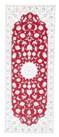 Tapis de couloir Tapis persan - Nain - Royal - 202 x 80 cm - rouge