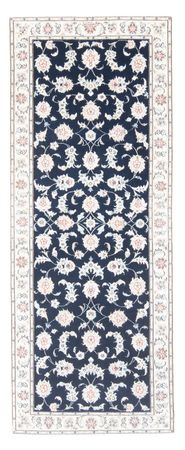 Corredor Tapete Persa - Nain - Royal - 203 x 80 cm - azul escuro