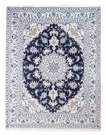 Alfombra Persa - Nain - Real - 213 x 150 cm - azul oscuro