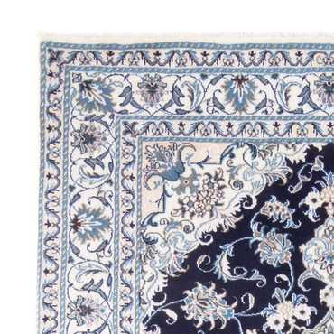 Tapis persan - Nain - Royal - 213 x 150 cm - bleu foncé