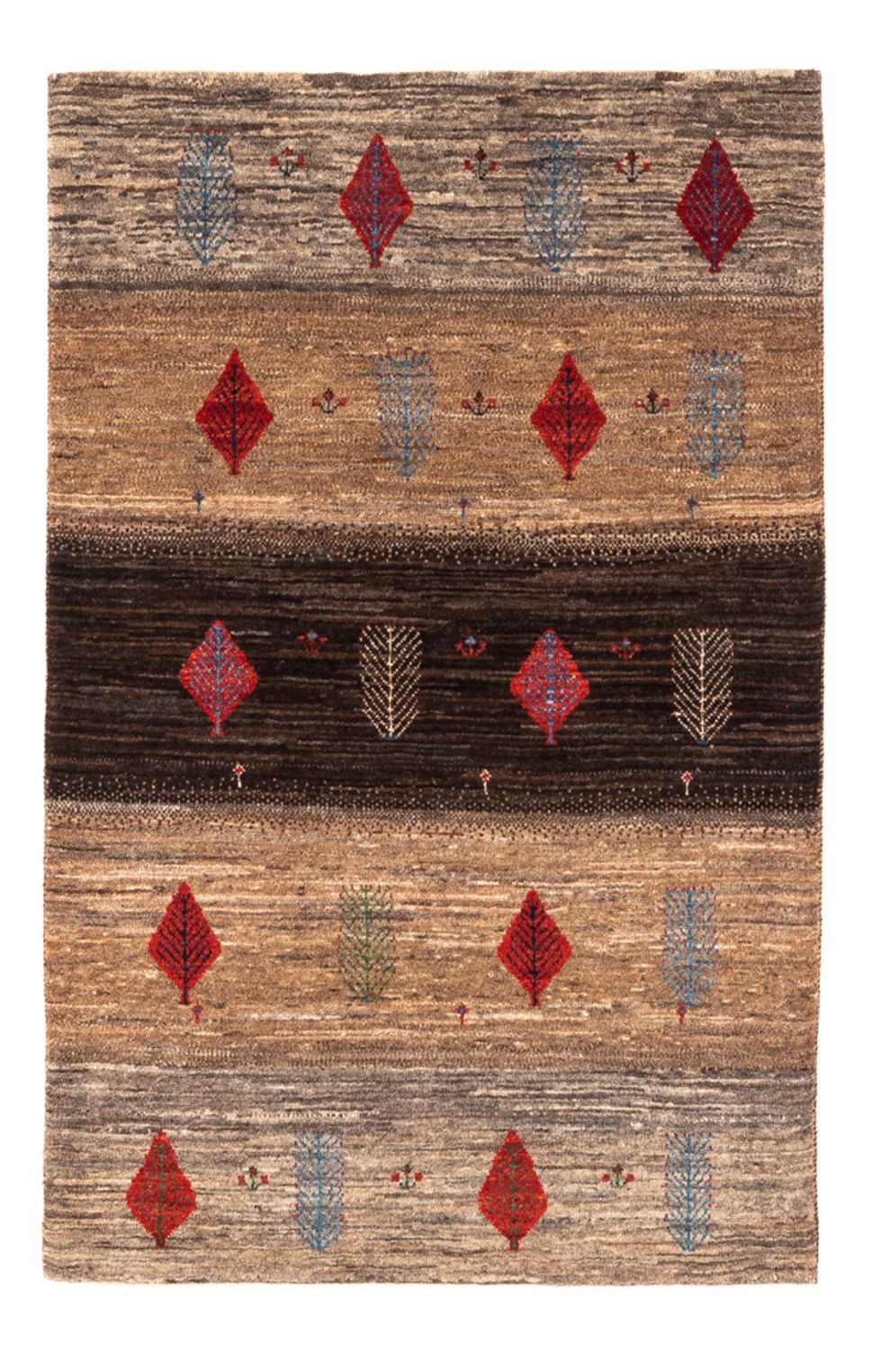 Tapis Gabbeh - Loribaft Persan - Royal - 131 x 88 cm - multicolore