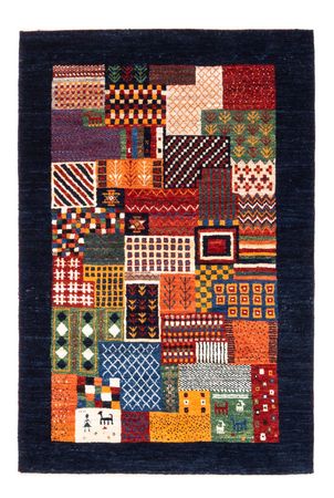 Tapis Gabbeh - Loribaft Persan - Royal - 123 x 84 cm - multicolore