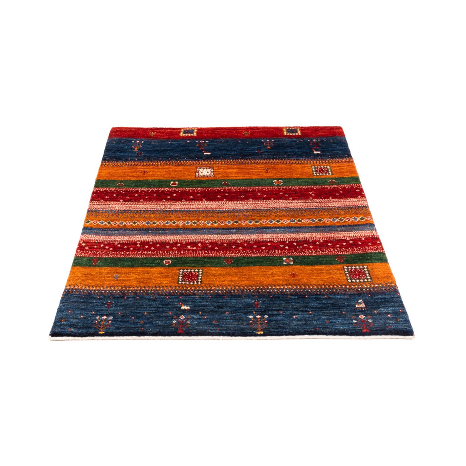 Tapete Gabbeh - Loribaft Persa - Real - 135 x 85 cm - multicolorido