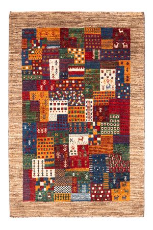 Tapis Gabbeh - Loribaft Persan - Royal - 123 x 84 cm - multicolore