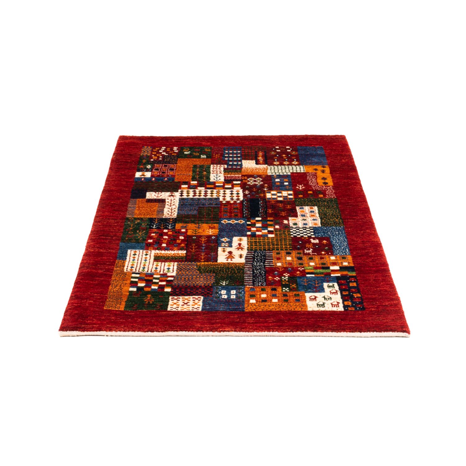 Tapis Gabbeh - Loribaft Persan - Royal - 125 x 86 cm - multicolore