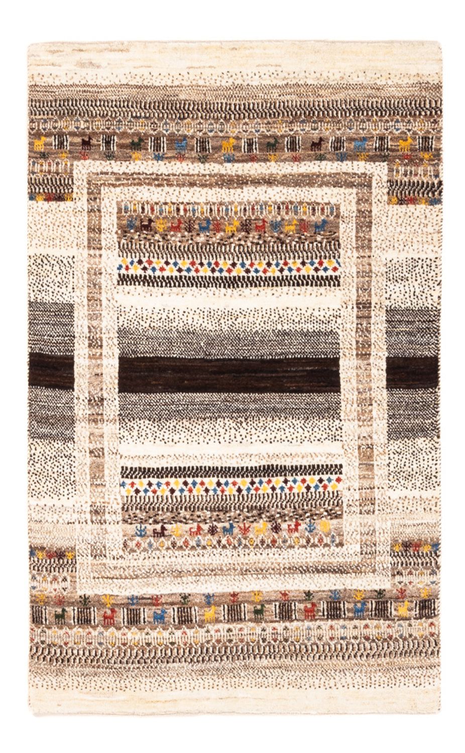 Tapis Gabbeh - Loribaft Persan - Royal - 132 x 84 cm - multicolore