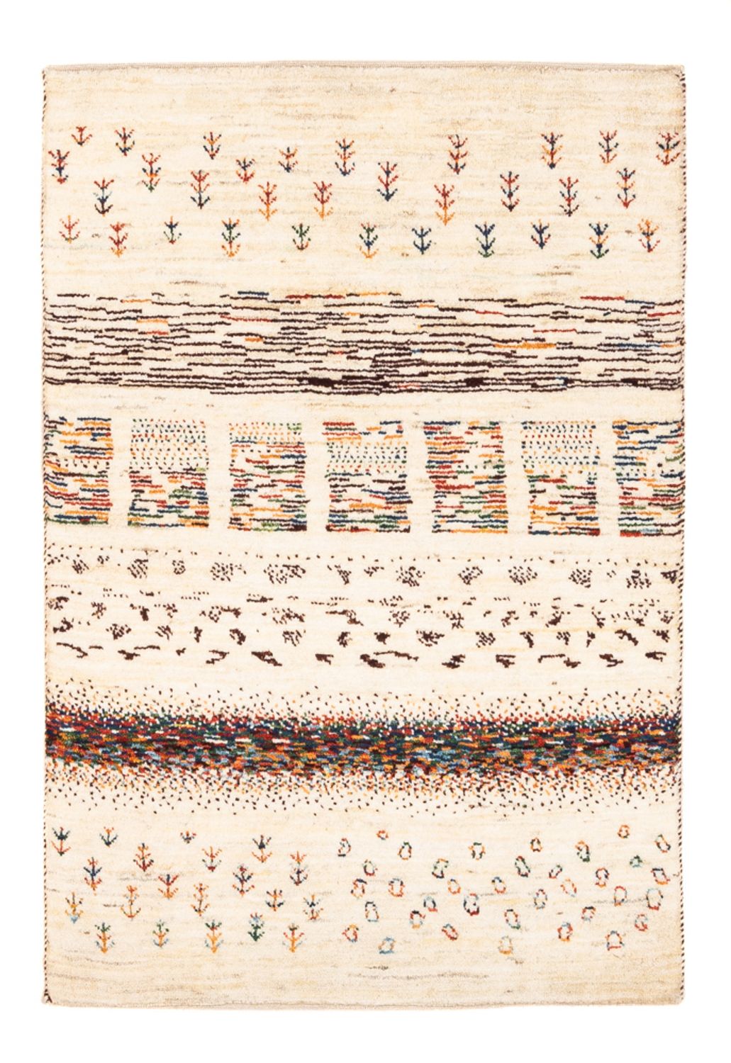 Tapete Gabbeh - Loribaft Persa - Real - 120 x 83 cm - multicolorido