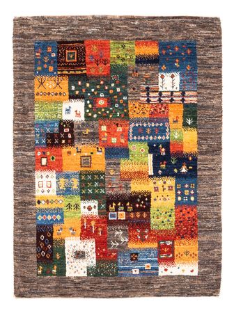 Tapete Gabbeh - Loribaft Persa - Real - 106 x 81 cm - multicolorido