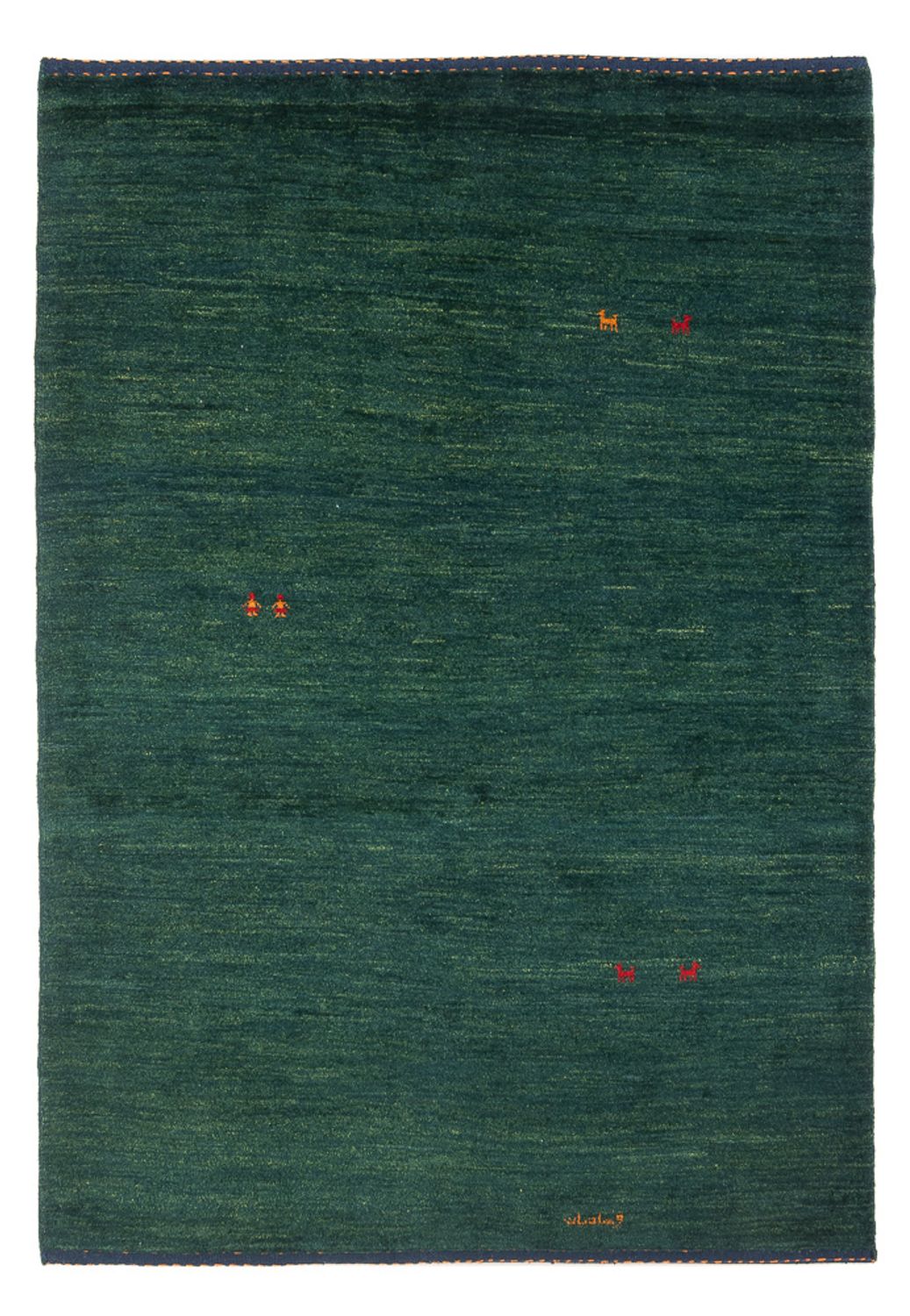 Alfombra Gabbeh - Persa - 205 x 140 cm - verde oscuro