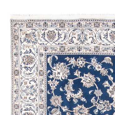 Tapis persan - Nain - 291 x 197 cm - bleu foncé