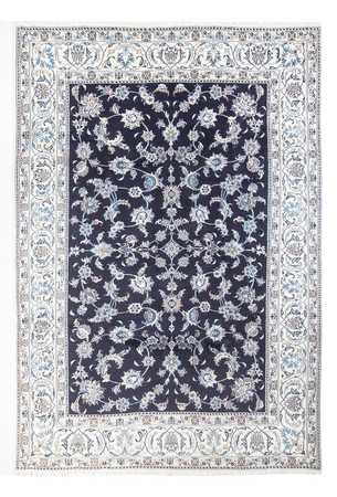 Tapis persan - Nain - 292 x 198 cm - bleu foncé