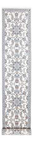 Tapis de couloir Tapis persan - Nain - 393 x 80 cm - argent