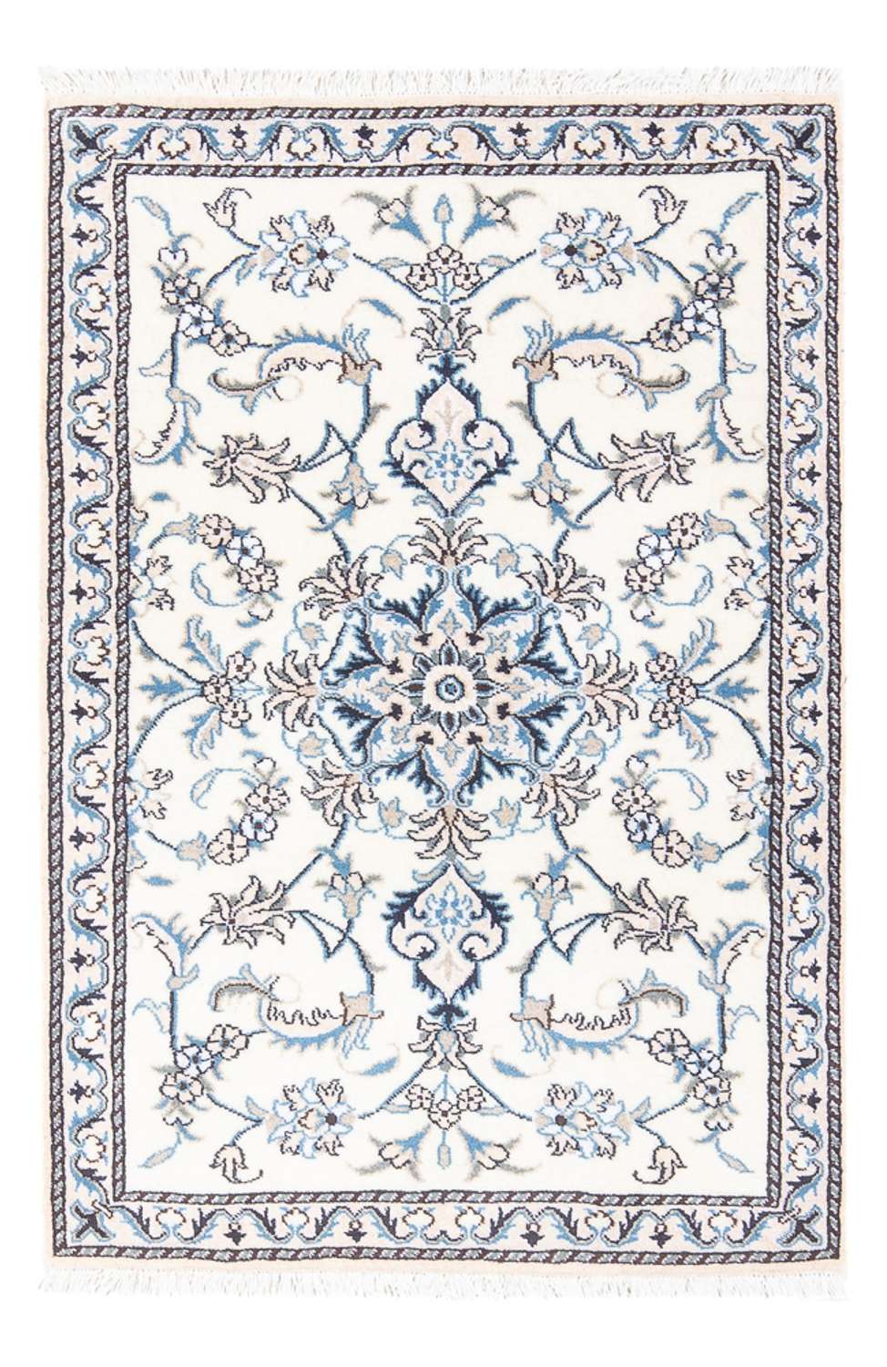 Tapis persan - Nain - 140 x 90 cm - argent