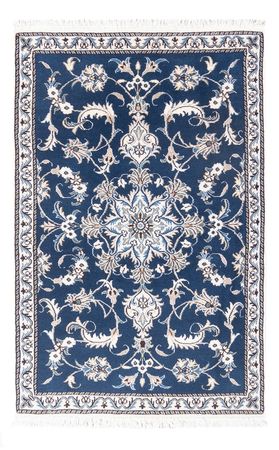 Alfombra persa - Nain - 140 x 90 cm - azul oscuro