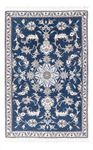 Tapis persan - Nain - 140 x 90 cm - bleu foncé