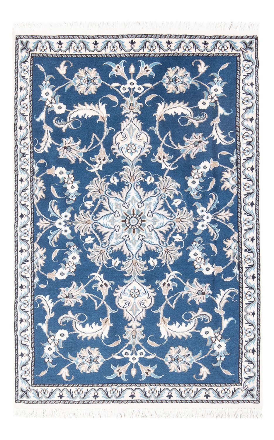 Alfombra persa - Nain - 140 x 90 cm - azul