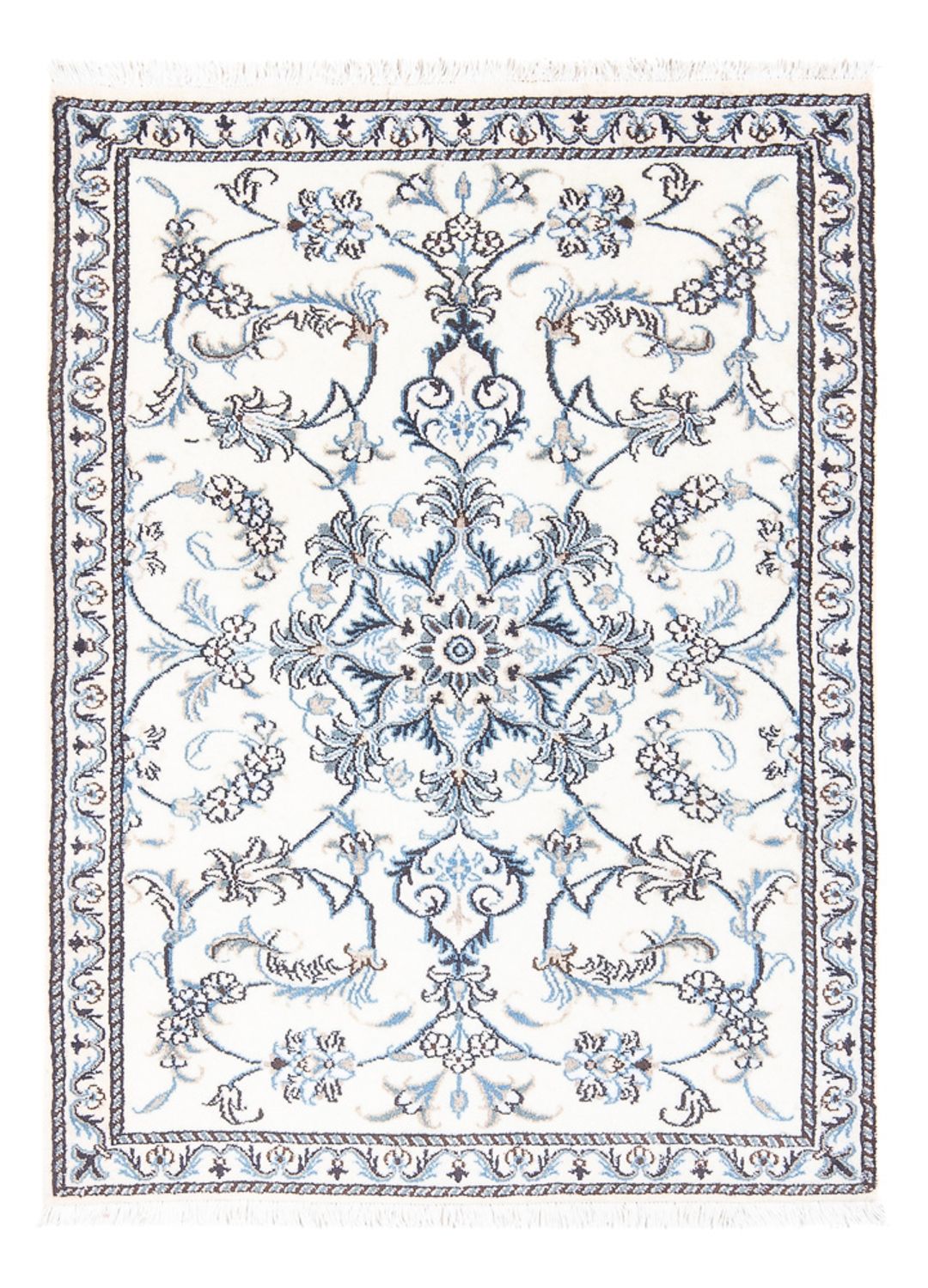 Tapis persan - Nain - 132 x 90 cm - crème