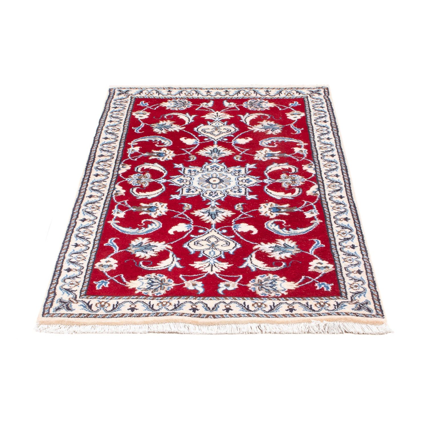 Tapis persan - Nain - 137 x 71 cm - rouge