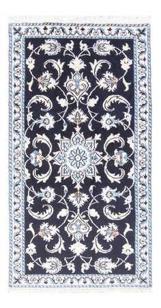 Tapis persan - Nain - 134 x 70 cm - bleu foncé