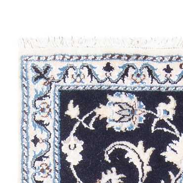 Tapis persan - Nain - 134 x 70 cm - bleu foncé