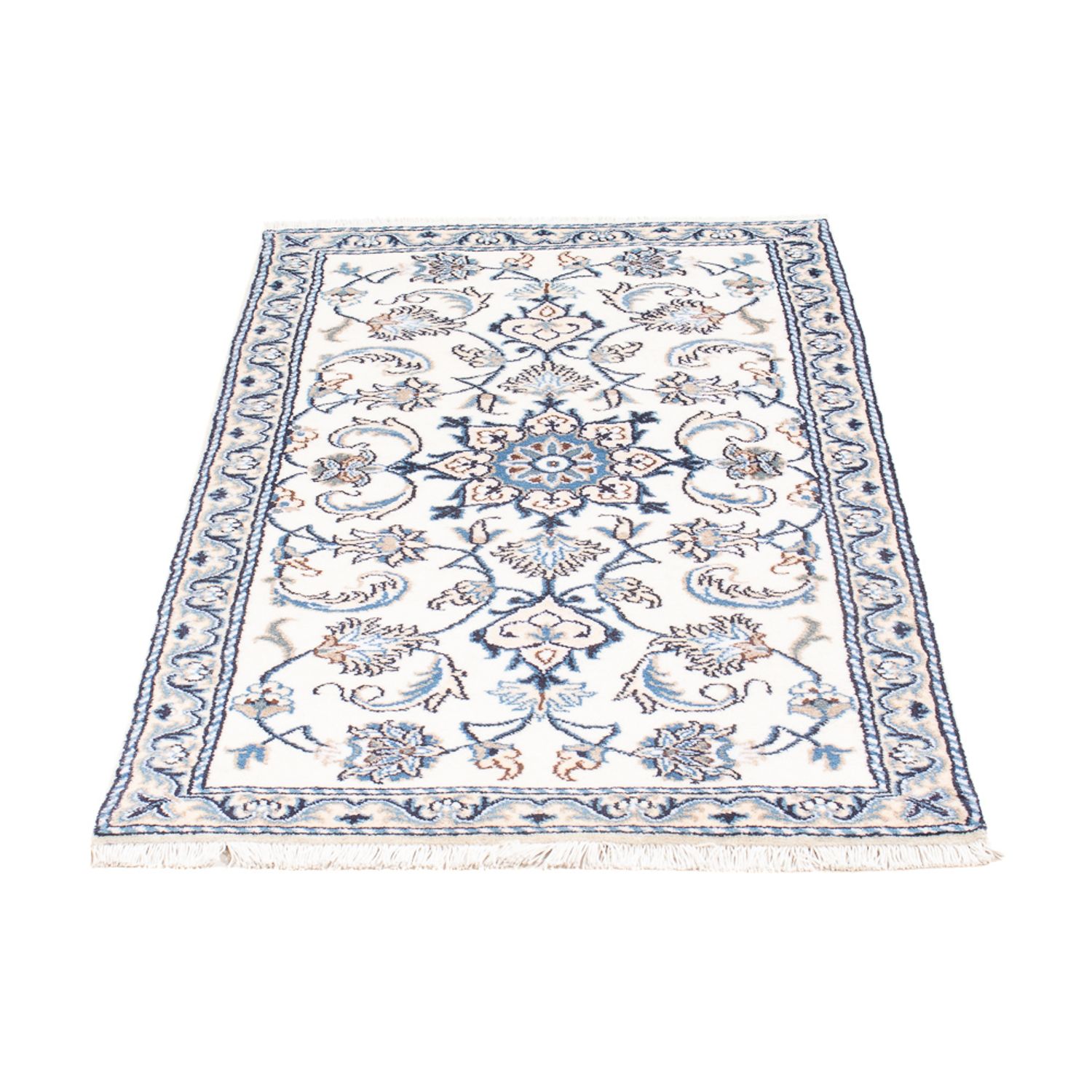 Tapis persan - Nain - 137 x 68 cm - crème