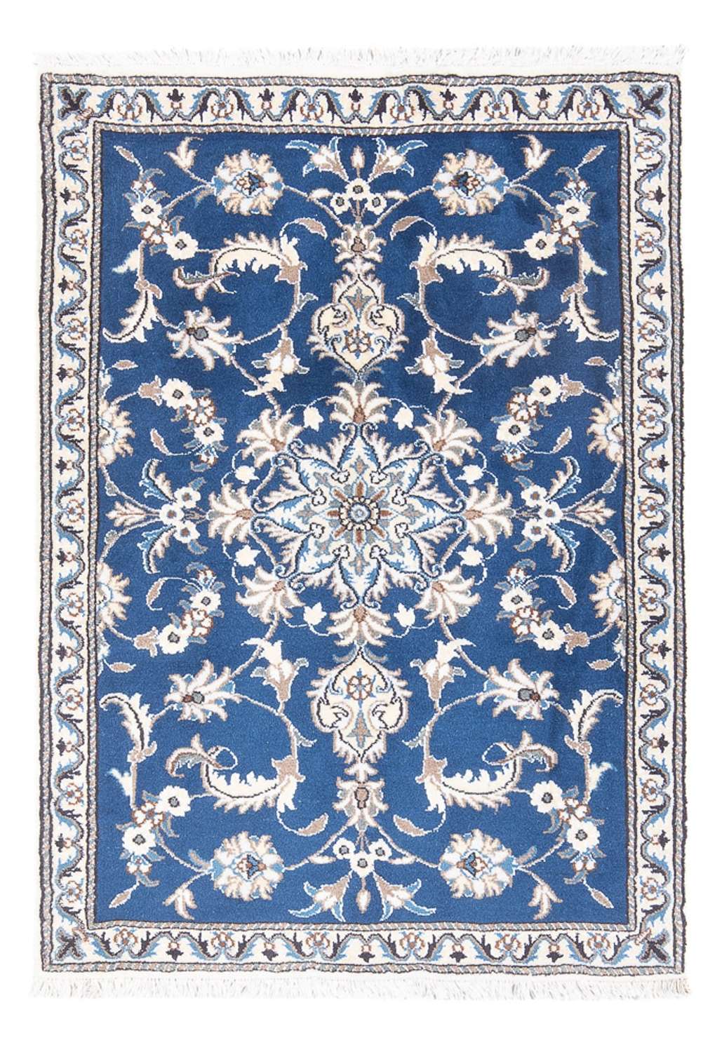 Tapete Persa - Nain - 135 x 89 cm - azul