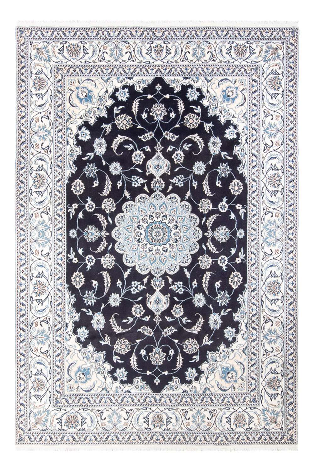 Alfombra persa - Nain - 297 x 198 cm - azul oscuro