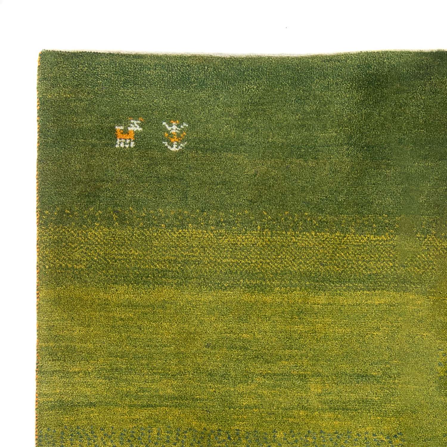 Tapis Gabbeh - Persan - 202 x 149 cm - vert