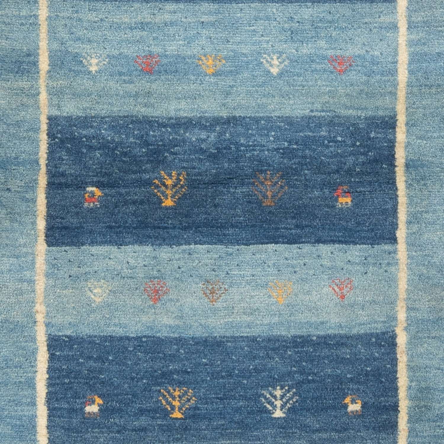 Alfombra de pasillo Alfombra Gabbeh - Persa - 196 x 80 cm - azul