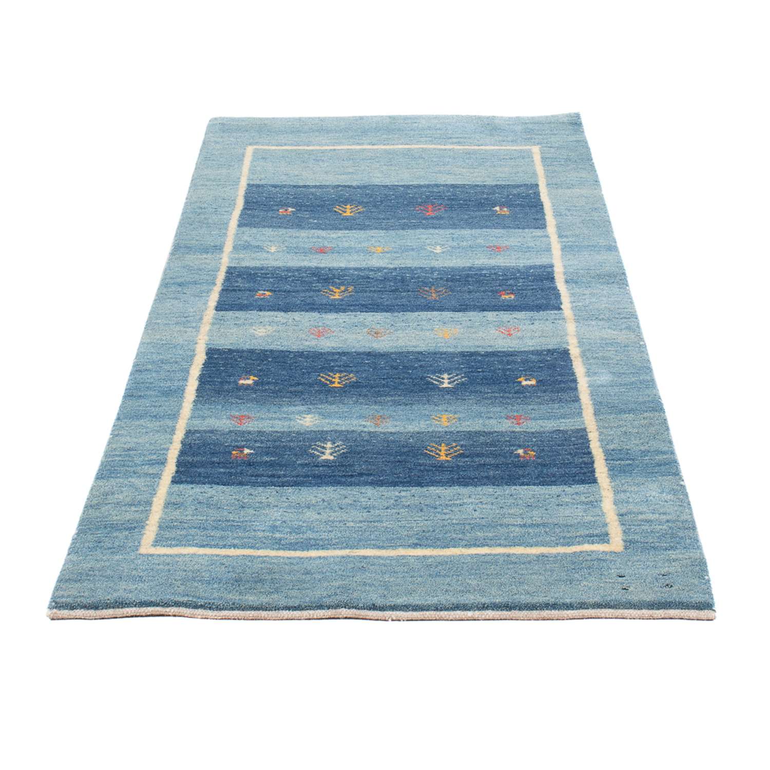 Alfombra de pasillo Alfombra Gabbeh - Persa - 196 x 80 cm - azul