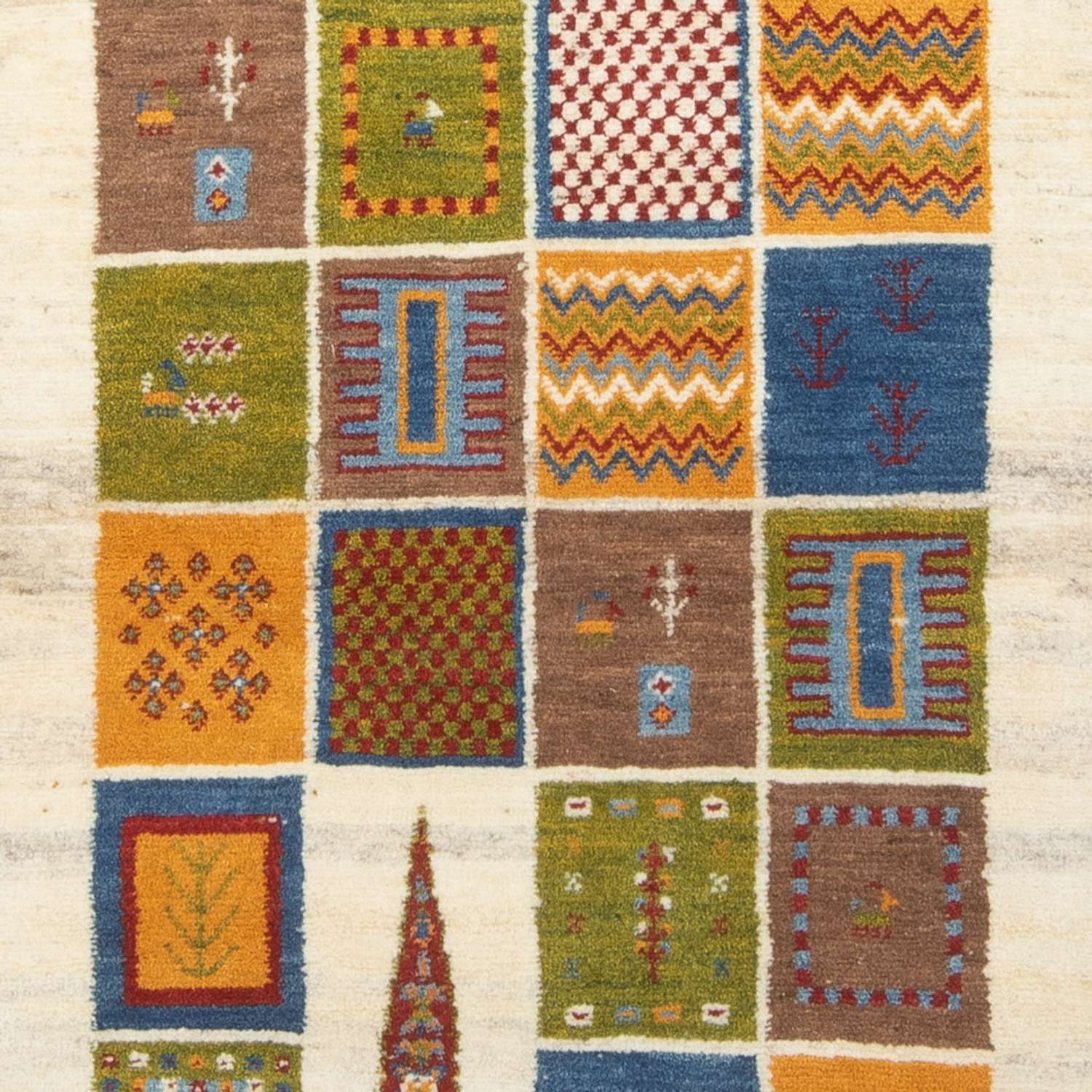 Corredor Tapete Gabbeh - Persa - 242 x 83 cm - multicolorido