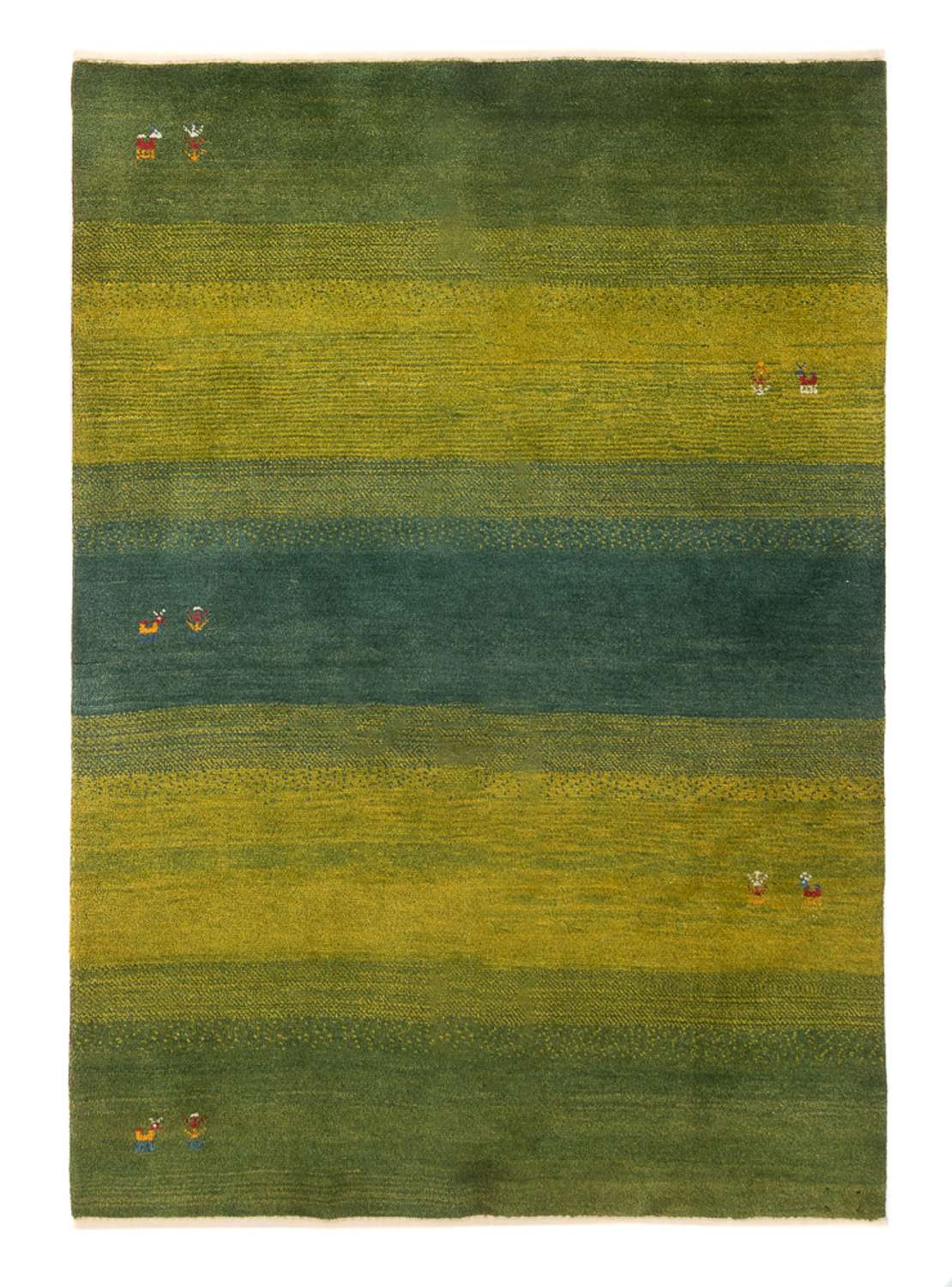 Tapis Gabbeh - Persan - 204 x 152 cm - vert