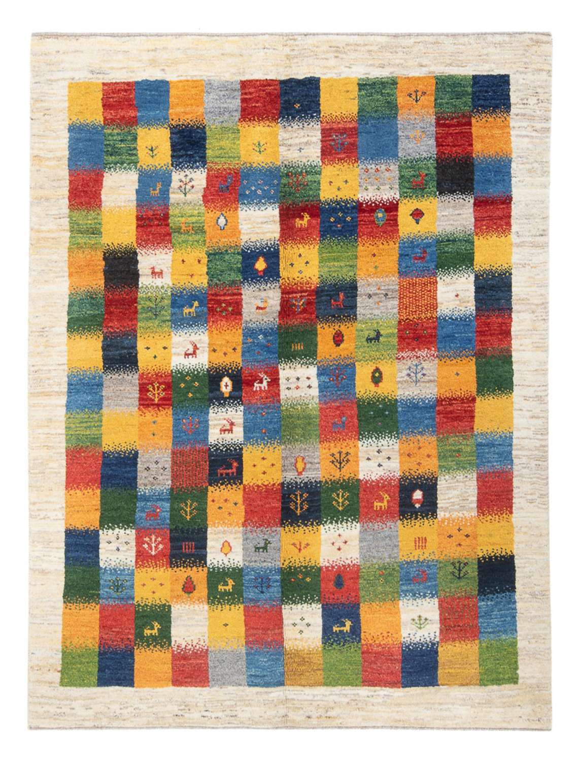 Gabbeh-matta - persisk - 204 x 153 cm - flerfärgad