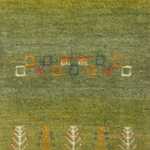 Løper Gabbeh-teppe - persisk - 150 x 52 cm - grønn