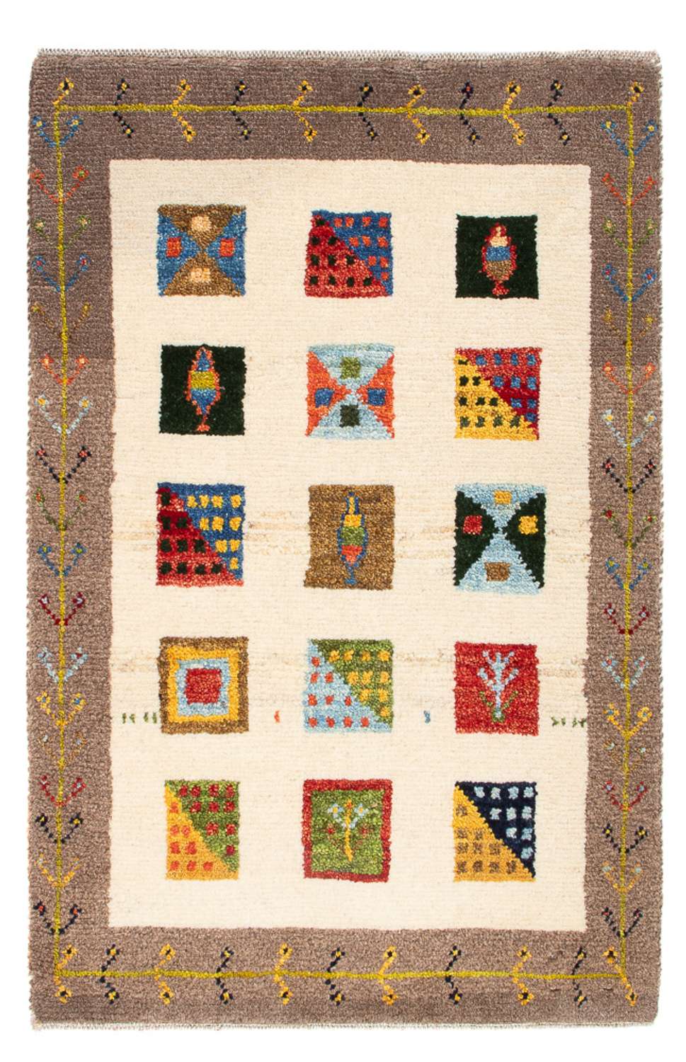 Tapis Gabbeh - Persan - 87 x 60 cm - multicolore
