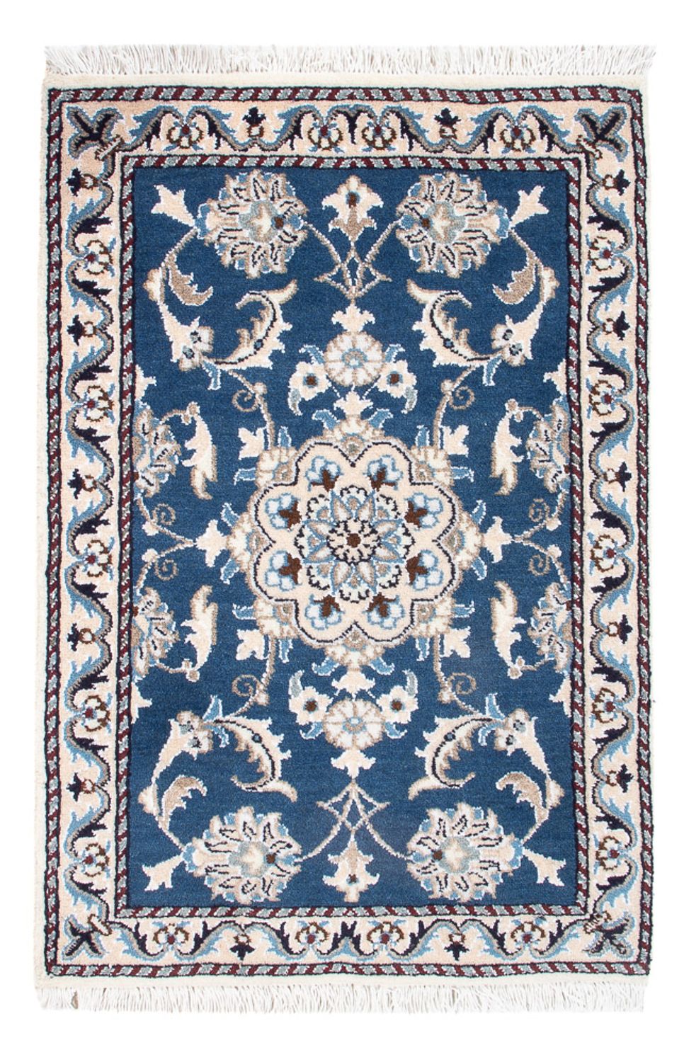 Tapis persan - Nain - 88 x 60 cm - bleu