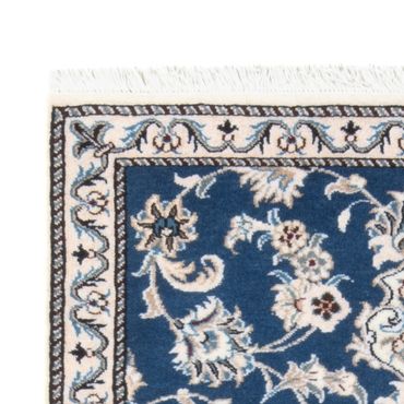 Tapis de couloir Tapis persan - Nain - 198 x 78 cm - bleu de mer