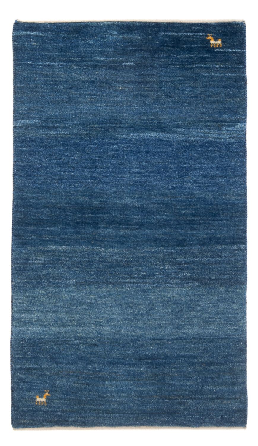 Alfombra Gabbeh - Persa - 135 x 69 cm - azul marino