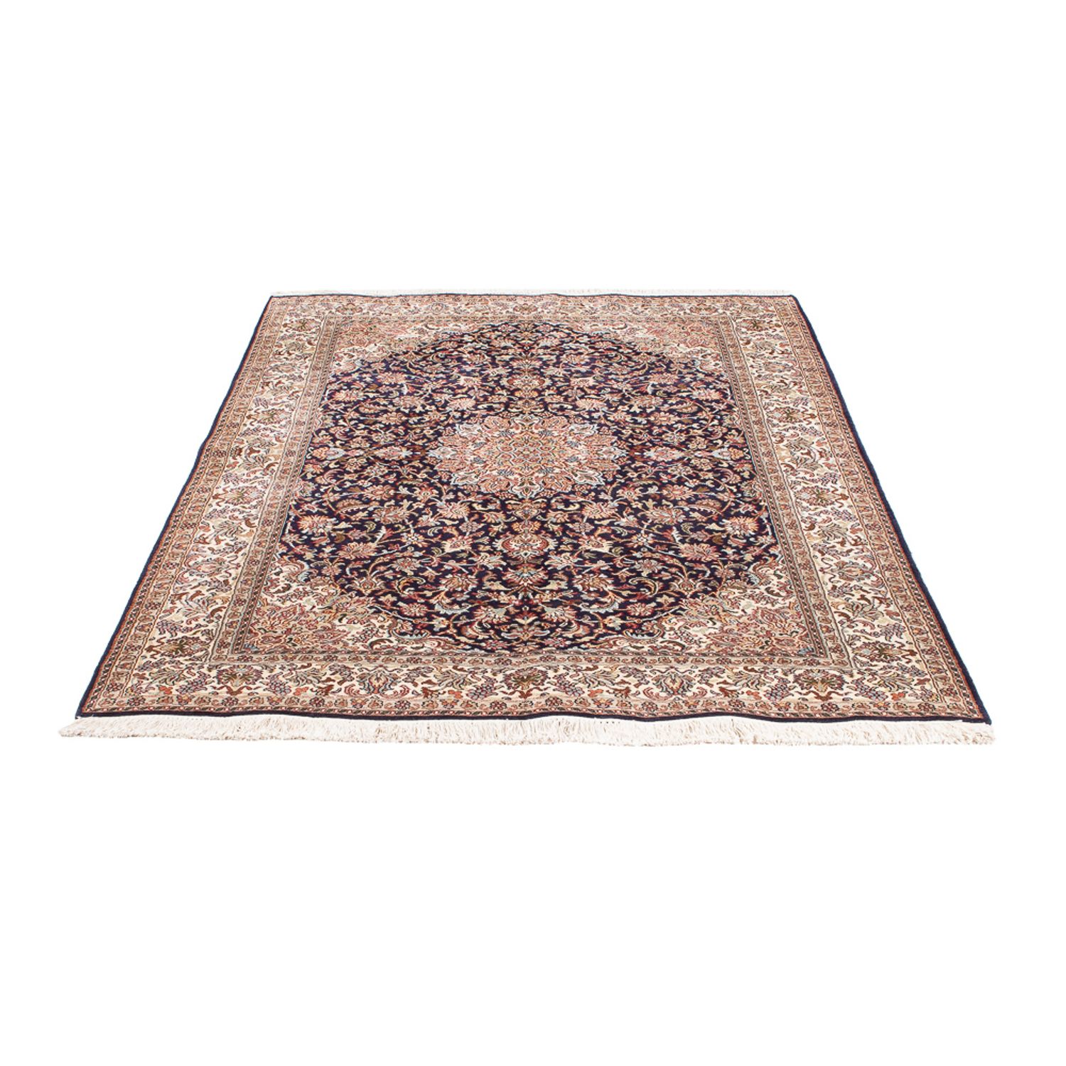 Zijden tapijt - Kashmir Silk - 187 x 123 cm - beige