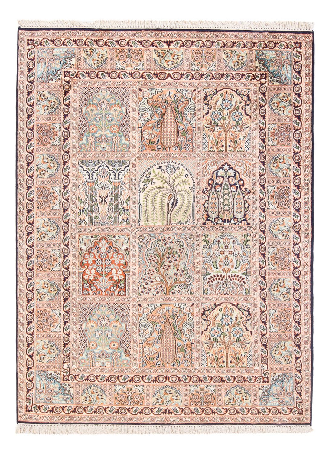 Zijden tapijt - Kashmir Silk - 178 x 123 cm - beige