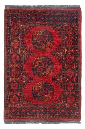 Tapis afghan - 136 x 82 cm - rouge