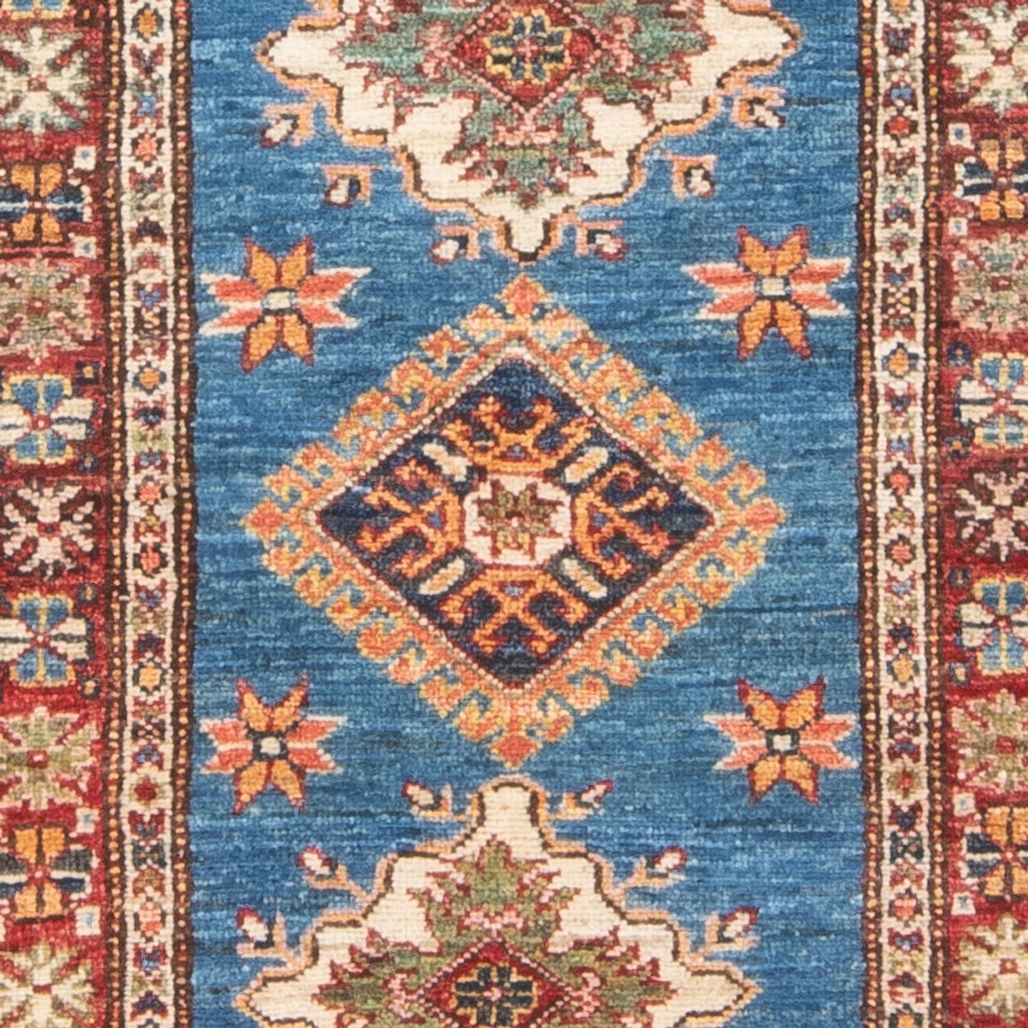 Loper Ziegler Tapijt - Kazak - 205 x 63 cm - blauw